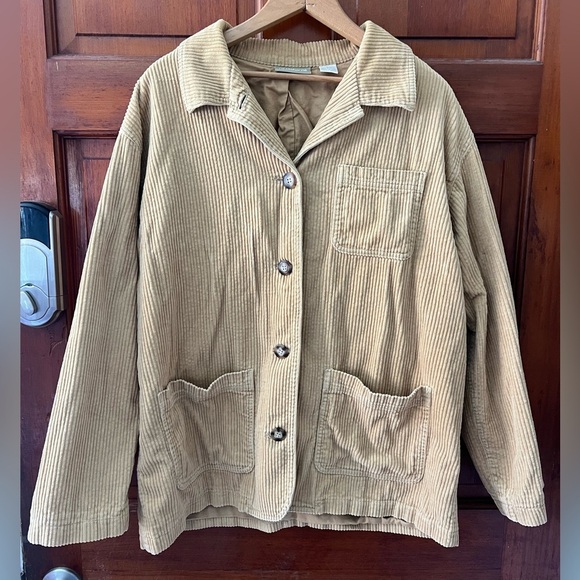 Liz Claiborne Jackets & Blazers - Vintage Liz Claiborne Lizwear Camel Corduroy Chore Jacket Large Oversized